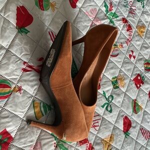 Calvin Klein Tan Suede Heels